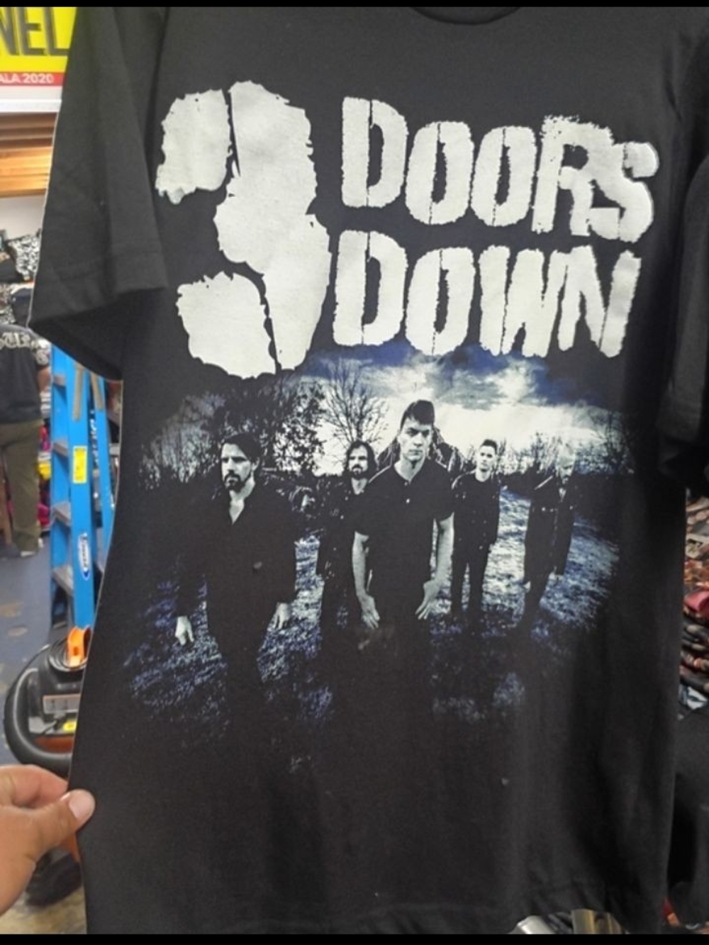 RARE 3 THREE DOORS DOWN GRAPHIC COTTON SCREENPRINT BAND ROCK TEE L - Picture 4 of 4